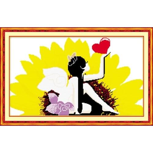 Angel wings cross stitch kit people 18ct 14ct 11ct count print canvas stitches embroidery DIY handmade needlework