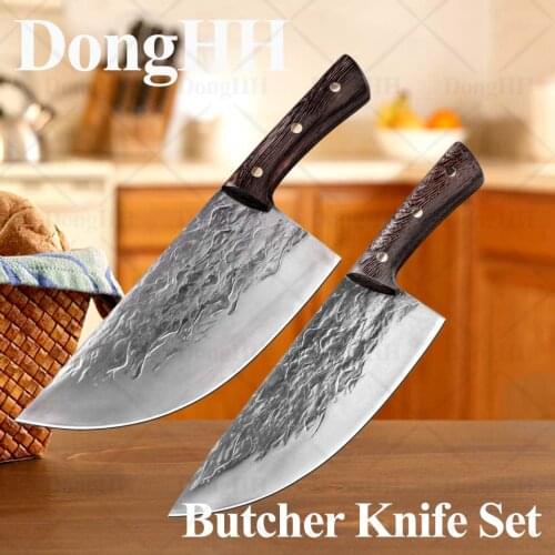 Kitchen Knives Set Professional Chef Knives Forged Boning Knife Butcher Knife Kitchen Slicing Chopping Boning Cleaver