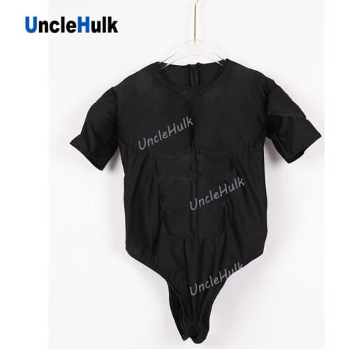 Half Body Slight Muscle Suit Silk Floss Muscle Shape Black Bodysuit - color can be changed | UncleHulk