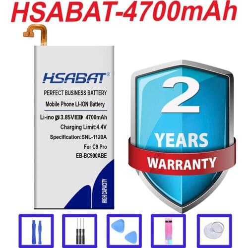 Original HSABAT Newest 4700mAh Battery for Samsung Galaxy C9 Pro EB-BC900ABE/C9 Pro Duos / SM-C9000 SM-C9008 SM-C900F SM-C900Y