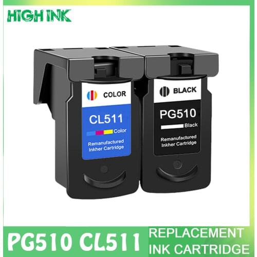 YLC 510 Cartridge for Canon PG 510 CL 511 PG510 CL511 Ink Cartridges For Pixma MP250 IP2700 MP480 MP490 MP230 MP280 printer