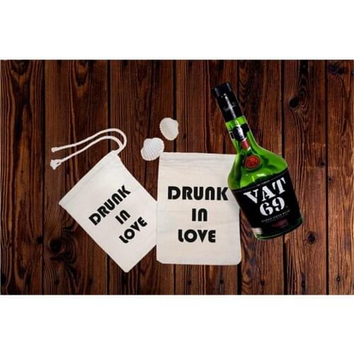 DRUNK IN LOVE personalised Bachelorette Favor Kit bag Bridal Party Hangovers bag wedding cotton drawstring gift bag Recovery kit