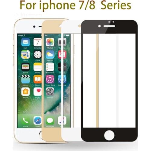 Full Cover Screen Protector For iPhone 7 plus 8plus 3D Curved Edge tempered Glass For i Phone 7 7Plus Protective Film on apple 8