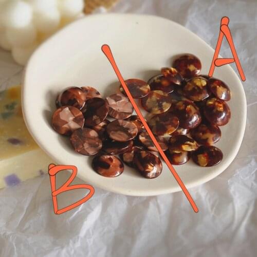 Tortoiseshell resin acetate semicircle 2 colors optional diy accessories earrings jewelry materials