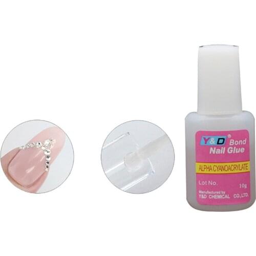 Strong Nail Glue Adhesive With Brush False Nails Glitter Acrylic with Brush