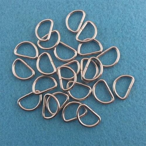 100pcs 12mm D Shaped buckle Sewing Accessories Silver Fit DIY Jewelry Making Webbing connect buckles