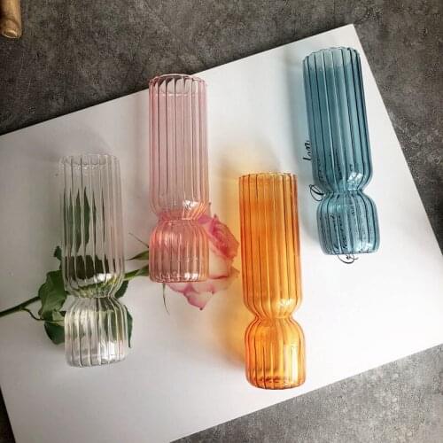 Flower Vase for Home Decor Glass Vase Flower Flowers Arrangement Table Ornaments Dried Flower Vase Nordic