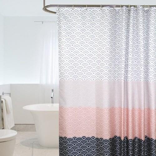 Waterproof Shower Curtain Set with 12 Hooks WIFI Style Bathroom Curtains Polyester Fabric Bath Mildew Proof for Home Decor