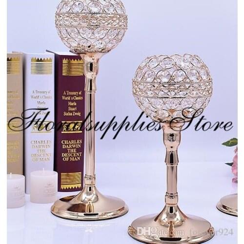 27cm 37cm Tall Crystal Tealight Candle Holders Candlesticks Stand for Wedding Table Centerpieces Fathers Day Home Decoration