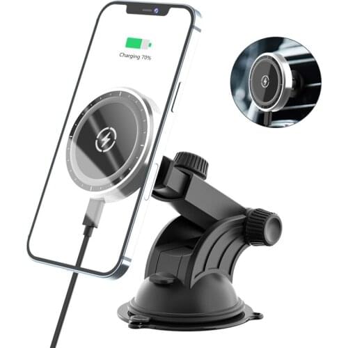 YOUXIU Qi wireless Car Charger Stand Automatic infrared clip Air Vent Mount Car Phone Holder 15W Fast Charger for iPhone 12