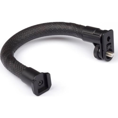 10inch Long Snake Arm Tripod Flexible Bracket 1/4" Cold Shoe Mount fr Podcast Vlog Livecast Rig Microphone Mic LED Light Panel