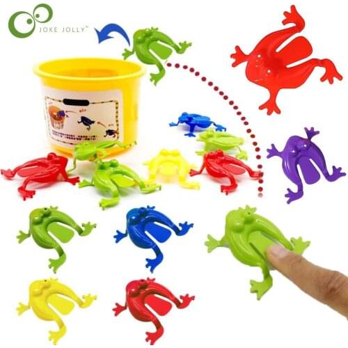 10Pcs Jumping Frog Bounce Fidget Toys For Kids Novelty Assorted Stress Reliever Toys For Children Birthday Gift Party Favor YJN