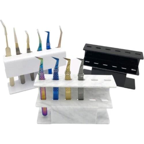 Acrylic Eyelash Tweezer Storage Holder Durable Convenient Tweezers Stand Shelf