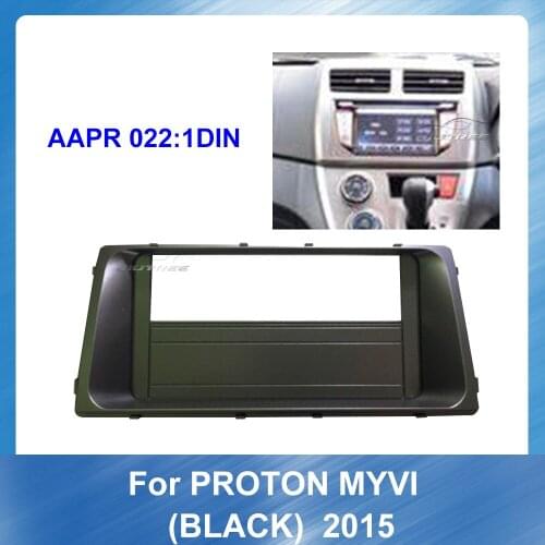 Car radio Fascia frame for PROTON MYVI 2015 BLACK With Emergency Light Board Car Dvd Frame Panel Dash Mount Installation
