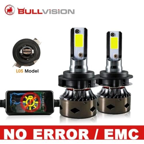 Bullvision For vw mk6 jetta Bulb H7 Led Car Headlight 12V 12000LM 72W 6000K Mini Auto Headlamp Fog Light with Canbus