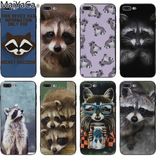 Animal Raccoon Art Coque For iPhone 6plus Phone Case for iPhone 8 7 6 6S Plus X 5 5S SE 5C 10 Covers Case 12 mini 12PRO Max
