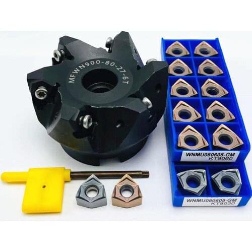 90 degree MFWN MFWN90063R MFWN90050R double-sided hexagonal plane heavy cutting milling cutter with WNMU080608 milling insert