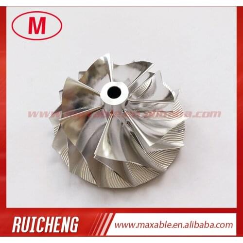 GT2835 53.11/69.00mm 7+7 blades turbo milling/aluminum 2618/billet compressor wheel