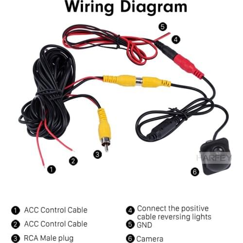 Harfey 170 Degree Reversing Camera Hi-definition Color CCD HD Backup Car Parking Assistance system With Waterproof Night Vision