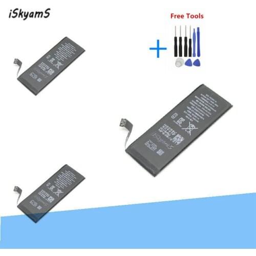 ISkyamS 3pcs 1560mAh 0 zero cycle Replacement Li-Polymer Battery For iPhone 5S 5 S Accumulator Batteries + Repair Tools Kit