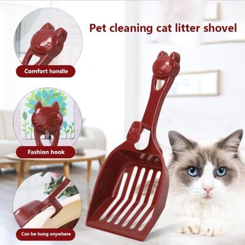 1 Pcs Pet Cat Litter Shovel Scoop Sand Poop Waste Scooper Durable Cleaning Tool Dogs Waste Shovel Plastic Scoop Cleaning Scoop