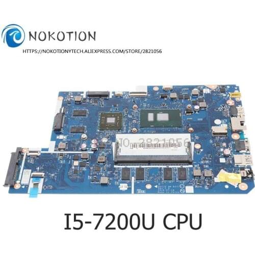 NOKOTION For Lenovo 110-17IKB Laptop Motherboard I5-7200U CPU 2G GPU DDR4 NM-B031 FRU 5B20M40830 5B20M40833