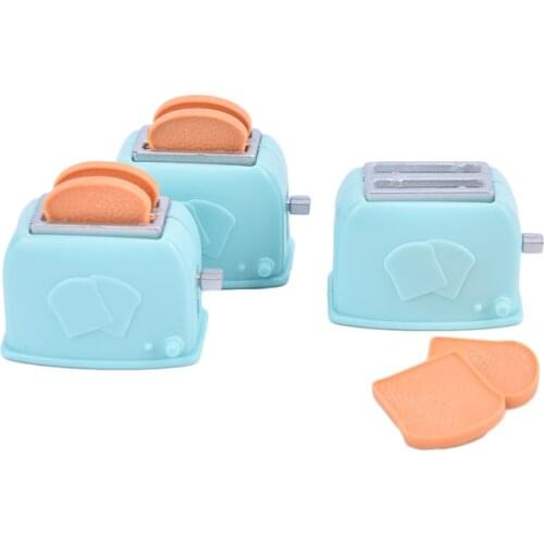 Creative Cute Dollhouse Simulation Mini Toaster Miniature Toy Model Kitchen Scene Decoration Accessories