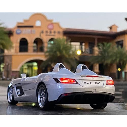 Large Size 1:24 BENZ SLR Open Car Alloy Car Model Diecasts & Toy Vehicles Metal Collection Pull Back High Simulation Kids Gift