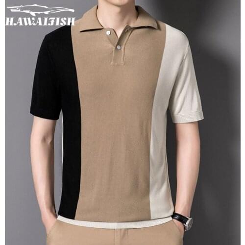 Hawaifish brand men polo shirt Casual Business Social Short Sleeve sweater high quality breathable new Korean fashion menswear