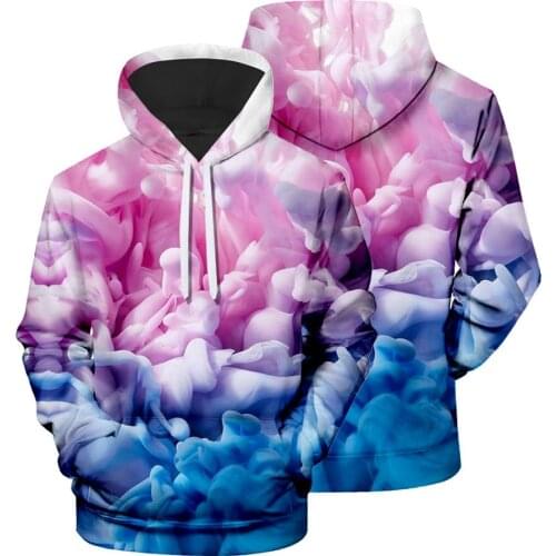 MenS Abstract Color Geometric Pattern Printing 3D Hooded Pullover,Factory Wholesale