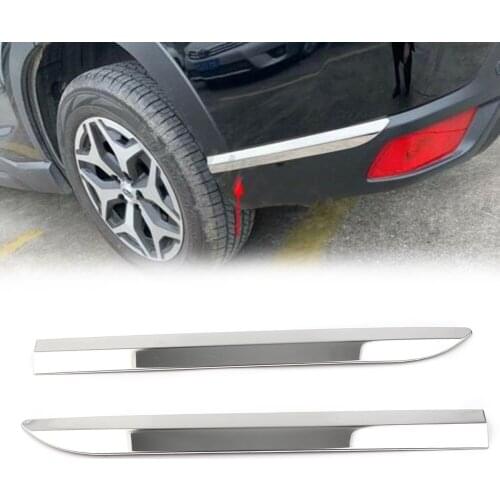 Car Rear Around Corner Protector Decoration Cover Trim For Subaru Forester 2019-2020 2PCS Car Chromium Styling Stainless Steel