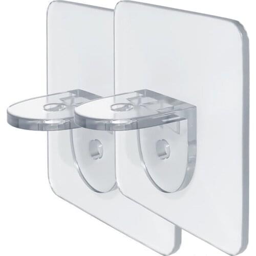 Newest Hangers Shelf Holder Adhesive Shelf Bracket Pegs Free Nail Drill Cabinet Closet Wall Shelf Bracket Clips Fast Delivery