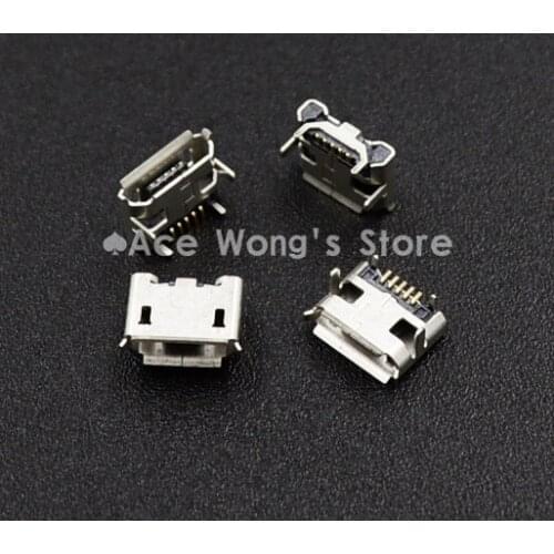 New high quality 10pcs Micro USB Connector Jack Female Type 5Pin SMT Tail Charging socket PCB Board