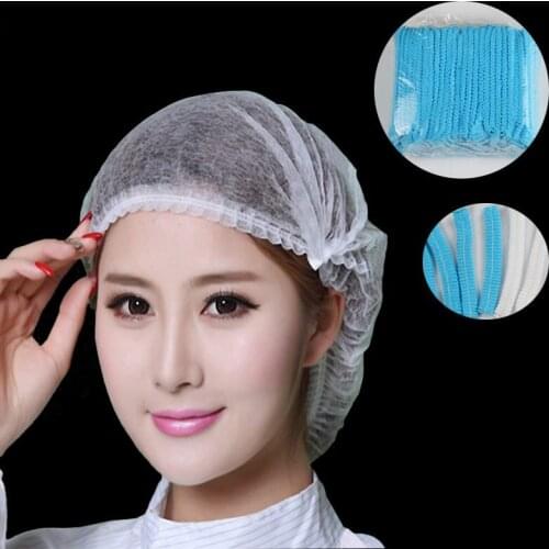 Disposable Hat Non-woven Strip Hats Dust Strip Hat Labor Protection Hats Chef Mushroom Cap Convenient Multicolor Protective Caps