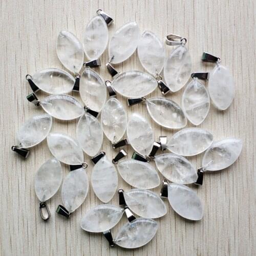 Wholesale 50pcs/lot 2019 new fashion good quality natural crystal horse eye shape pendants for jewelry accessories making free