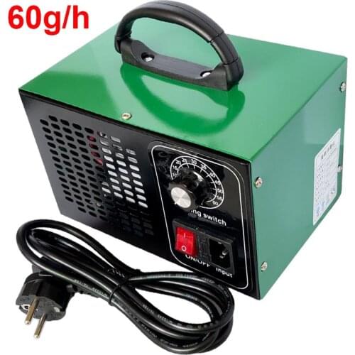 220V 60g Air Purifier Ozone Generator Ozonizador Machine Sterilizer Treatment Addition Disinfection Formaldehyde Remore Odor O3
