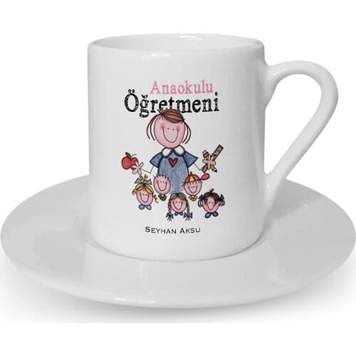 Personalized Nursery School Teacher Turkish coffee Cup-2