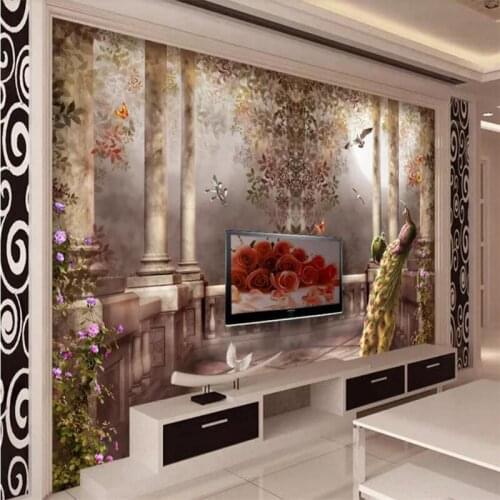 Custom wallpaper European stereo oil painting background wall decoration - high-grade waterproof material