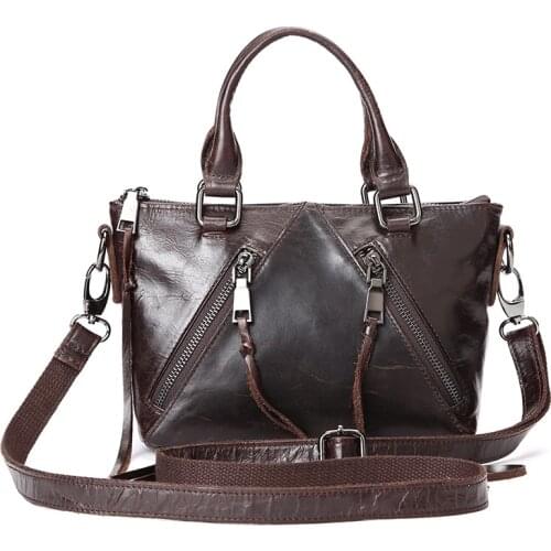 Leisure Leather Postman Baotou Oil Wax Fashion Multi-Function Retro Handmade Classic High Quality Chinese Style Shoulder Bags