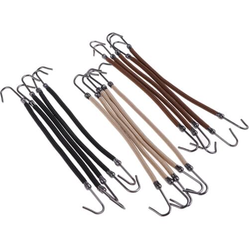 5pcs/set Elastic Hair Clips Bows Bands Gum Hook Ponytail Clip Holder Braids
