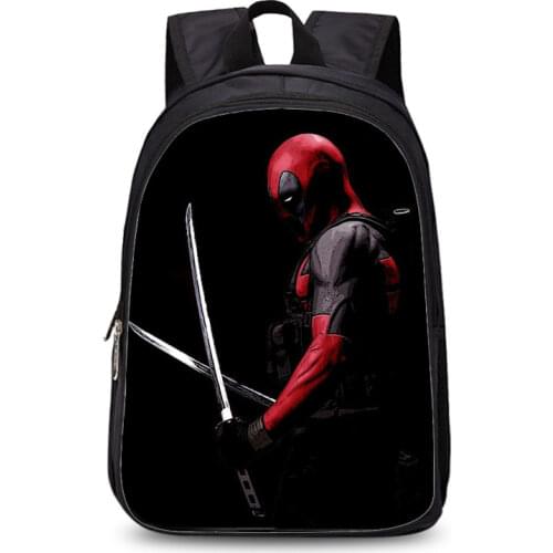 Anime School Supplies Student Backpack Deadpool Cartoon School Bag Back To School