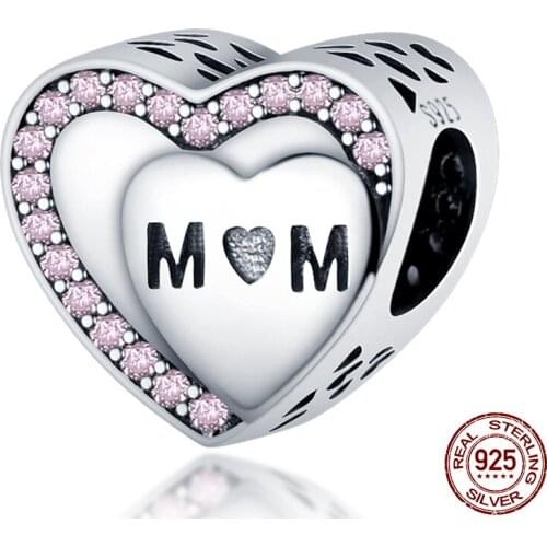 100% Real 925 Sterling Silver Siamese Heart Type Fit Original 3mm Bracelet&Bangle Making Fashion DIY Jewelry For Women