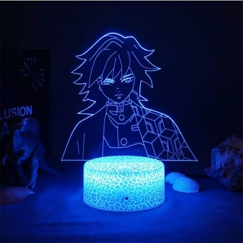3d Lamp Anime Demon Slayer Kimetsu No Yaiba Led Night Light for Bedroom Decor Light Brithday Gift Manga Demon Slayer Room Desk