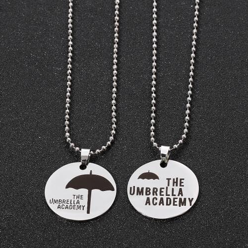 High Quality The Umbrella Academy Necklace Stainless Steel charm Umbrella Academy Pendant Necklace Cosplay Metal Jewelry Woman