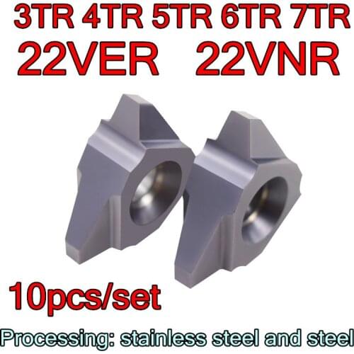 22VER 22VNR 3TR 4TR 5TR 6TR 7TR 10pcs/set High quality Carbide insert Processing: stainless steel and steel