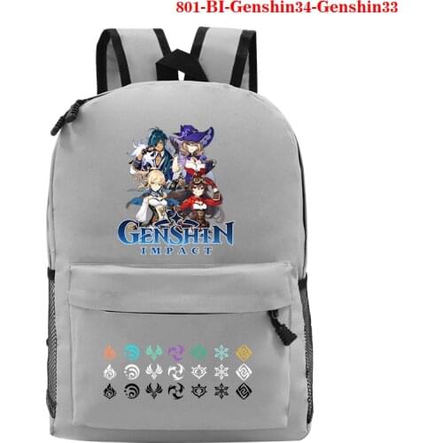 Starry Sky Canvas Backpack Genshin Impact Game Knapsack Men Women Rucksack Student Bookbag Genshin Impact Game Printed Schoolbag
