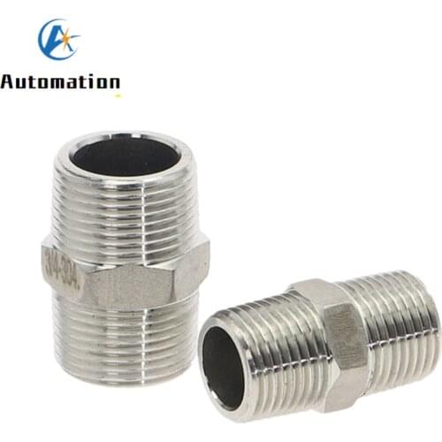 Male to Male Thread Hex Nipple Union 304 Stainless Pipe Fitting Connector Coupler water oil air M/M