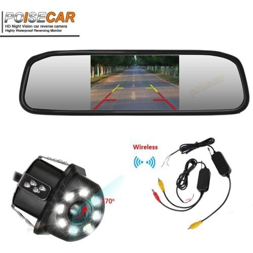 4.3 Inch TFT LCD 800x480 Car Rearview Mirror Monitor Car Rear View Reverse Camera Priority