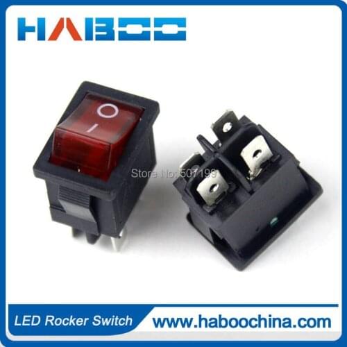 5pcs/lot shipping free rocker switch with LED KCD104 smart switch 2posiiton