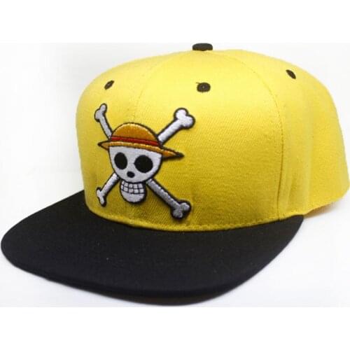 Anime One Piece Hats The straw hat Pirates Monkey D Luffy Adjustable Snapback Baseball Caps Adult Casual Sun Hats Hip Hop Cap